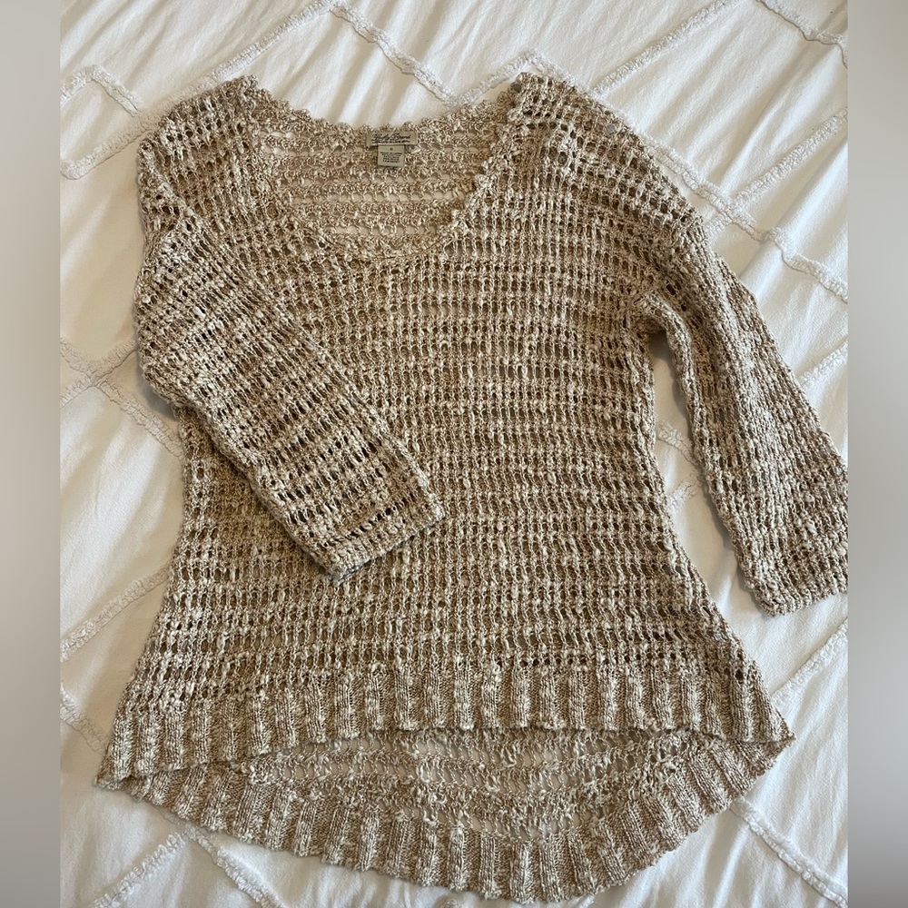 Lucky Brand Crochet sweater
